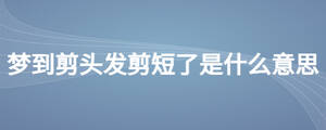 梦到剪头发剪短了是什么意思