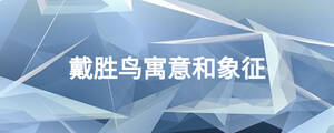 戴胜鸟寓意和象征