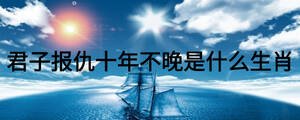 君子报仇十年不晚是什么生肖