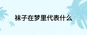 袜子在梦里代表什么