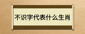 不识字代表什么生肖