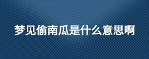 梦见偷南瓜是什么意思啊
