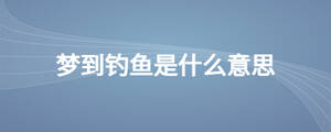 梦到钓鱼是什么意思