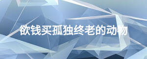 欲钱买孤独终老的动物