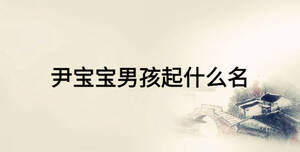 尹宝宝男孩起什么名