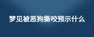 梦见被恶狗撕咬预示什么