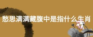 愁思满满藏腹中是指什么生肖