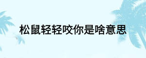 松鼠轻轻咬你是啥意思