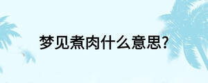梦见煮肉什么意思?