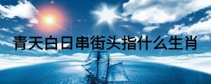 青天白日串街头指什么生肖