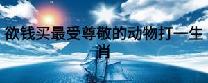 欲钱买最受尊敬的动物打一生肖