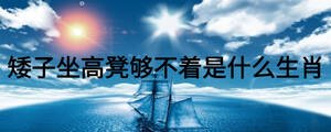 矮子坐高凳够不着是什么生肖