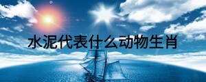 水泥代表什么动物生肖