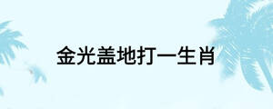 金光盖地打一生肖