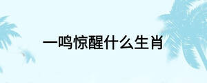 一鸣惊醒什么生肖