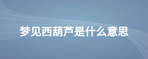 梦见西葫芦是什么意思