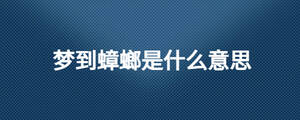 梦到蟑螂是什么意思