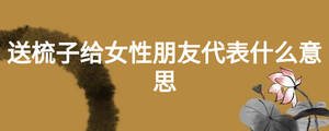 送梳子给女性朋友代表什么意思