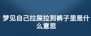 梦见自己拉屎拉到裤子里是什么意思