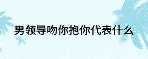 男领导吻你抱你代表什么