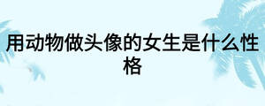 用动物做头像的女生是什么性格
