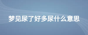梦见尿了好多尿什么意思
