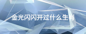 金光闪闪开过什么生肖