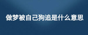 做梦被自己狗追是什么意思