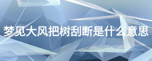 梦见大风把树刮断是什么意思