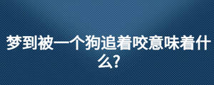 梦到被一个狗追着咬意味着什么?