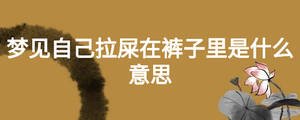 梦见自己拉屎在裤子里是什么意思