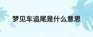 梦见车追尾是什么意思