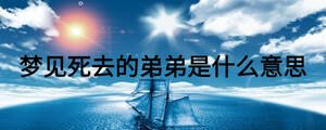 梦见死去的弟弟是什么意思