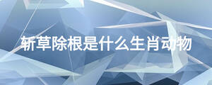 斩草除根是什么生肖动物