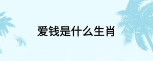 爱钱是什么生肖