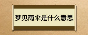 梦见雨伞是什么意思
