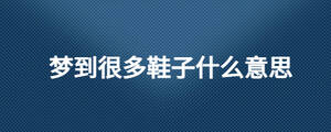梦到很多鞋子什么意思