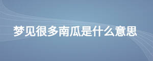梦见很多南瓜是什么意思
