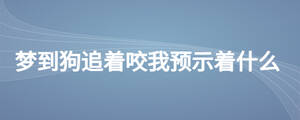 梦到狗追着咬我预示着什么