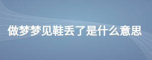 做梦梦见鞋丢了是什么意思