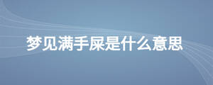 梦见满手屎是什么意思