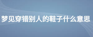 梦见穿错别人的鞋子什么意思