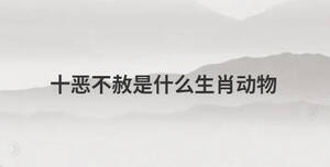 十惡不赦猜一生肖動物