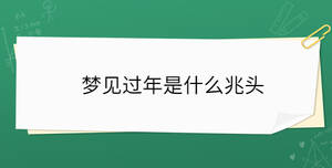 梦见过年是什么兆头