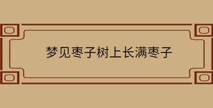 梦见枣子树上长满枣子