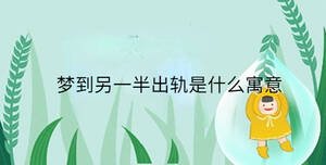 梦到另一半出轨是什么寓意