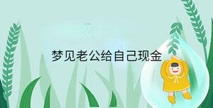 梦见老公给自己现金