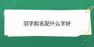羽字起名配什么字好