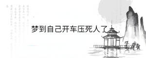 梦到自己开车压死人了