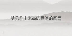 梦见几十米高的巨浪的画面